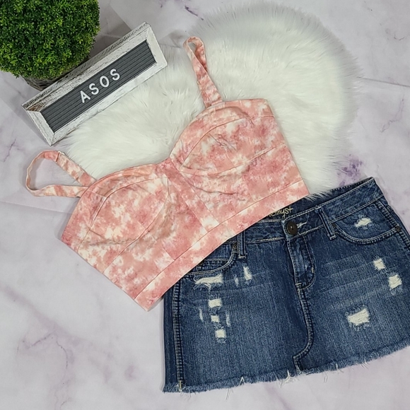 ASOS Tie Dye Bustier Top - Picture 4 of 12